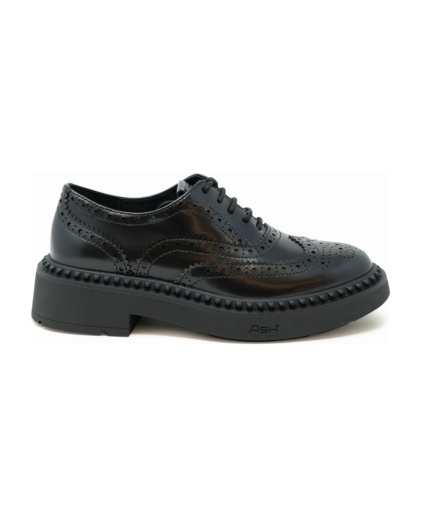 Ash Leather Shoes - BLACK