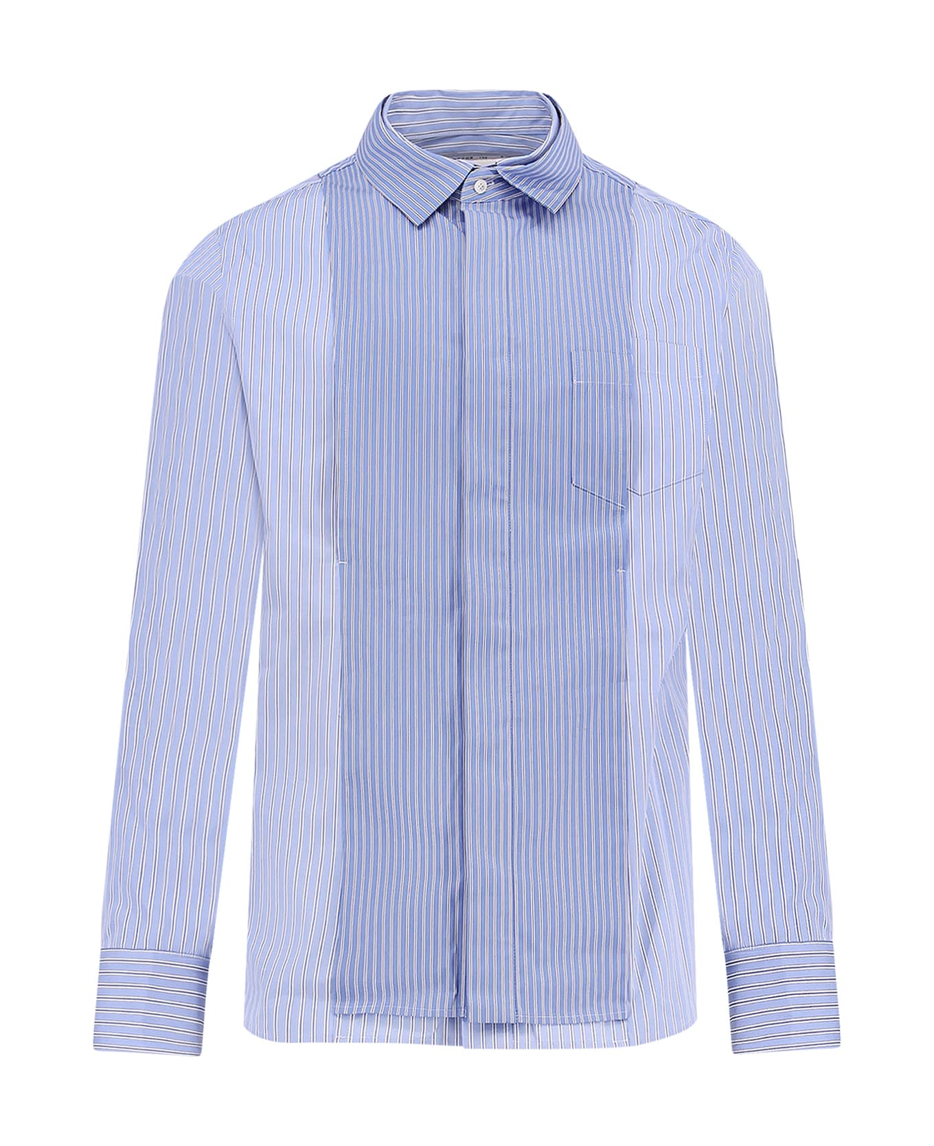 Sacai Striped Cotton Popeline Shirt - STRIPE MIX