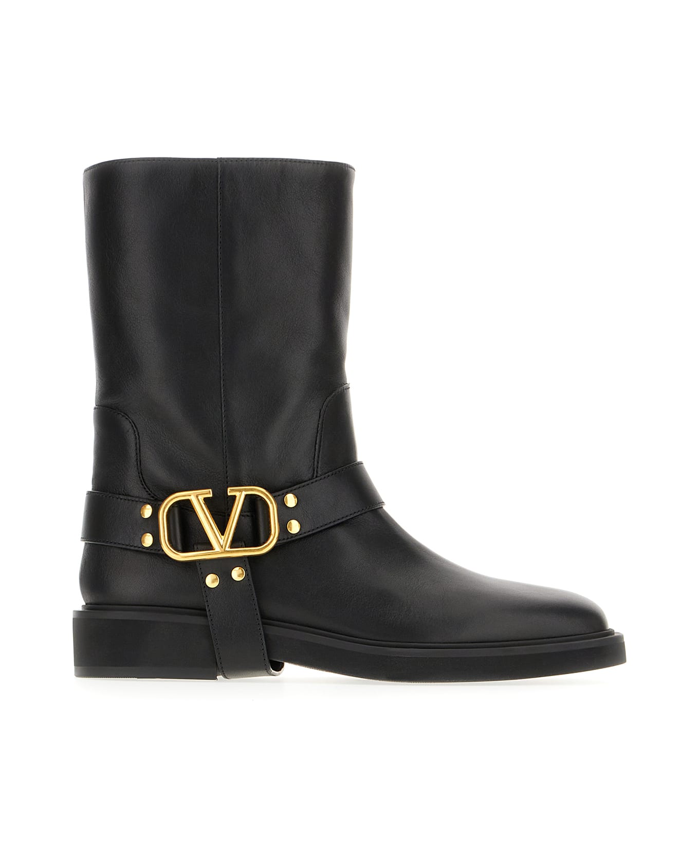 Valentino Garavani Black Leather Boots - Nero