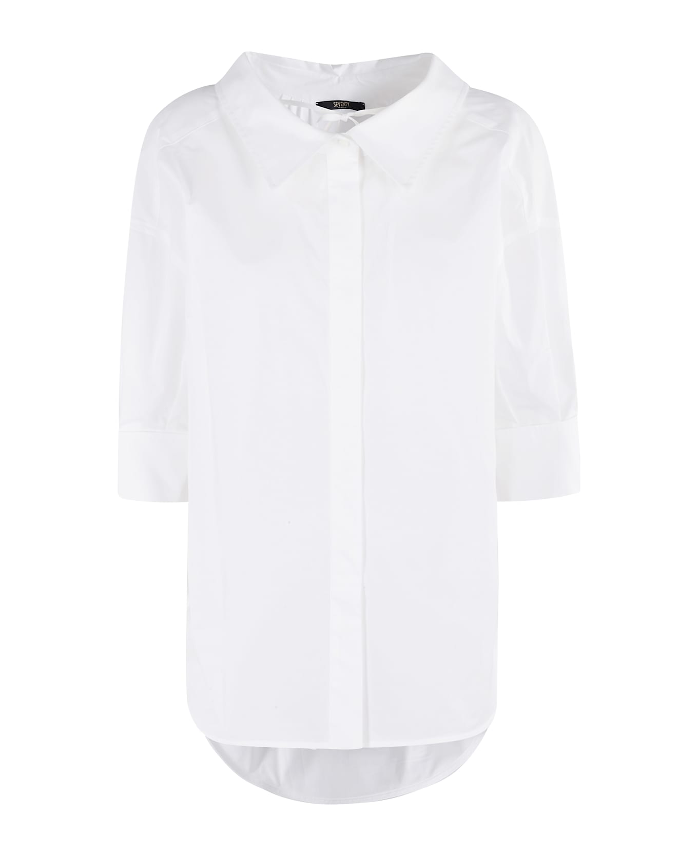 Seventy Camicia Popeline Fine Cotone Stretch - Bianco