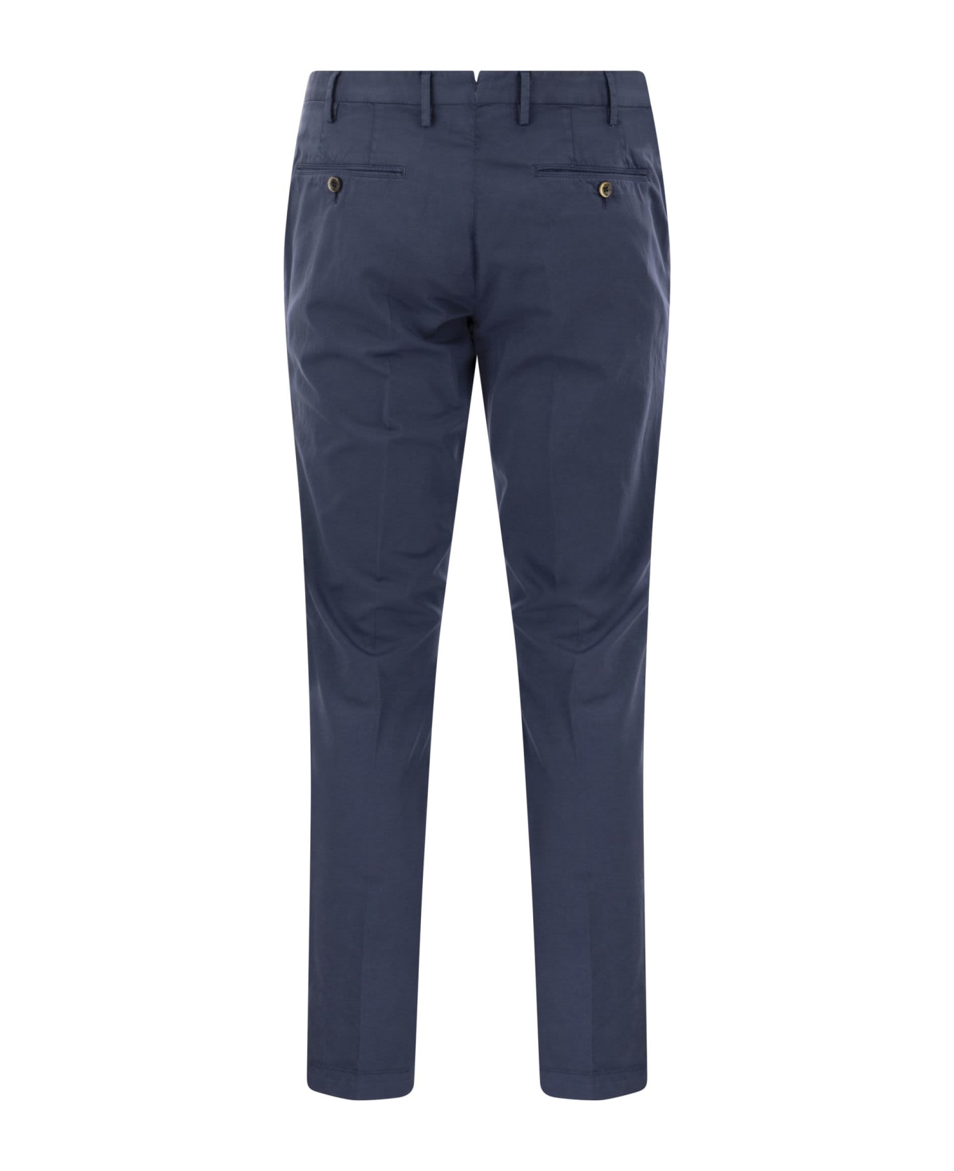 PT Torino Skinny Trousers In Cotton And Silk - Night Blue ボトムス