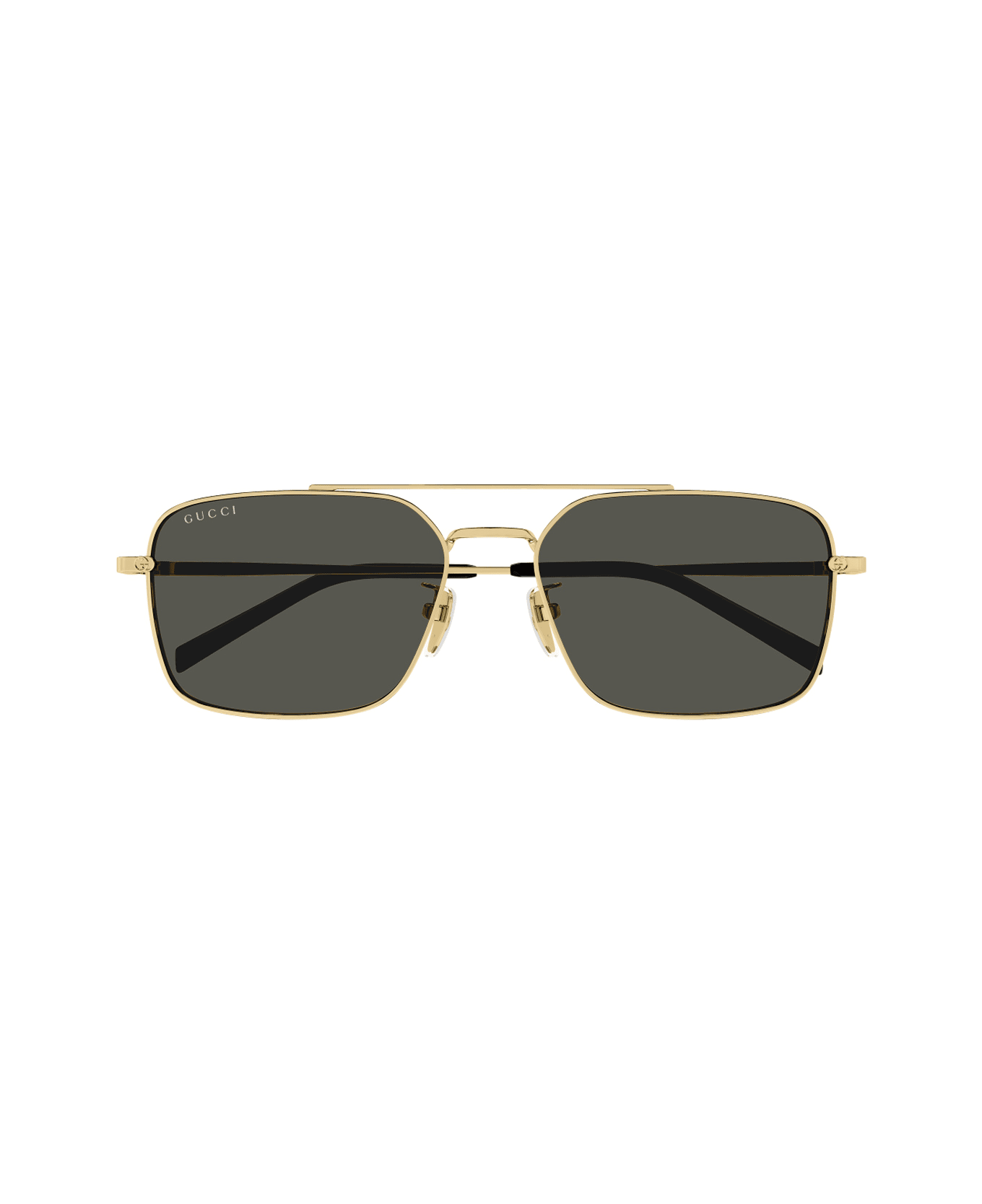 Gucci Eyewear Gucci Gg1957sa Linea Institutional Logo 001 Gold Grey Sunglasses - Oro
