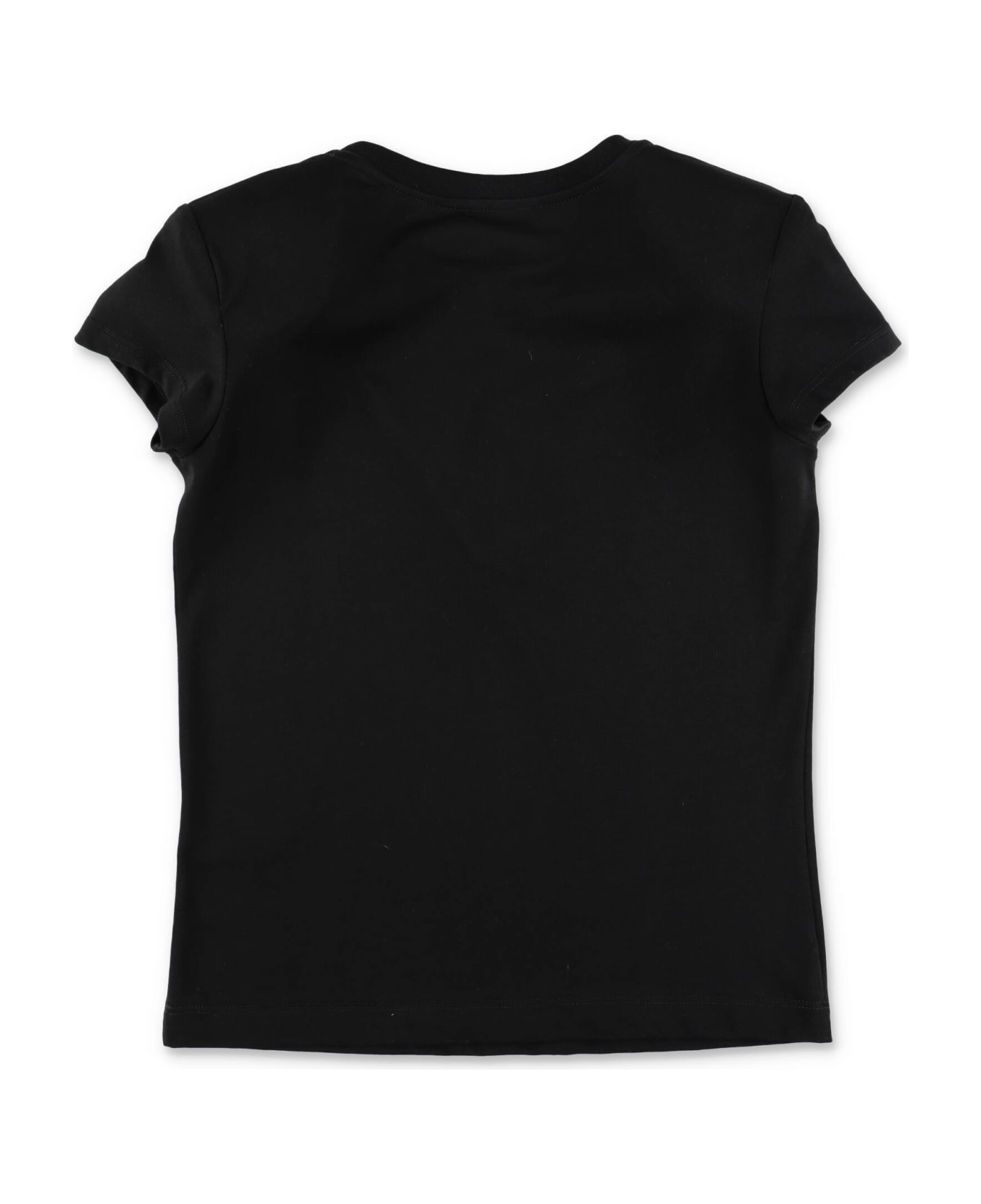 Balmain T-shirt Nera In Jersey Di Cotone Bambina - Nero Tシャツ＆ポロシャツ