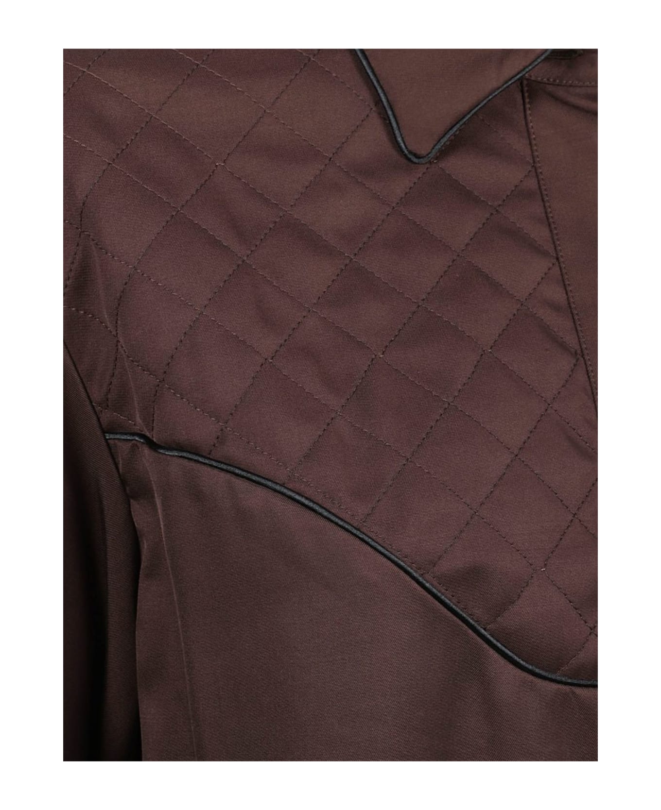 Golden Goose Shirt With Quilted Details - Brown