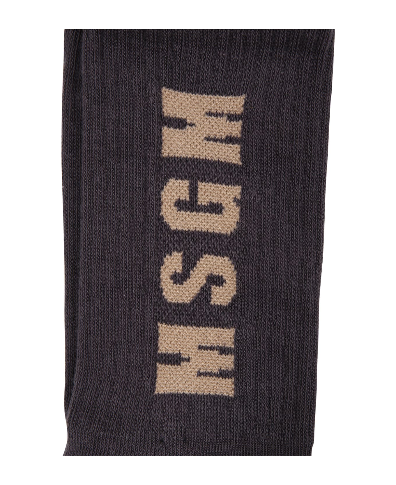 MSGM Gray Socks For Kids With Logo - Grey