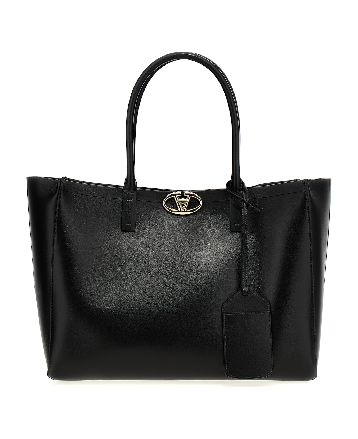 Valentino Garavani 'medium Tote Vlogo' Shopping Bag - Black  