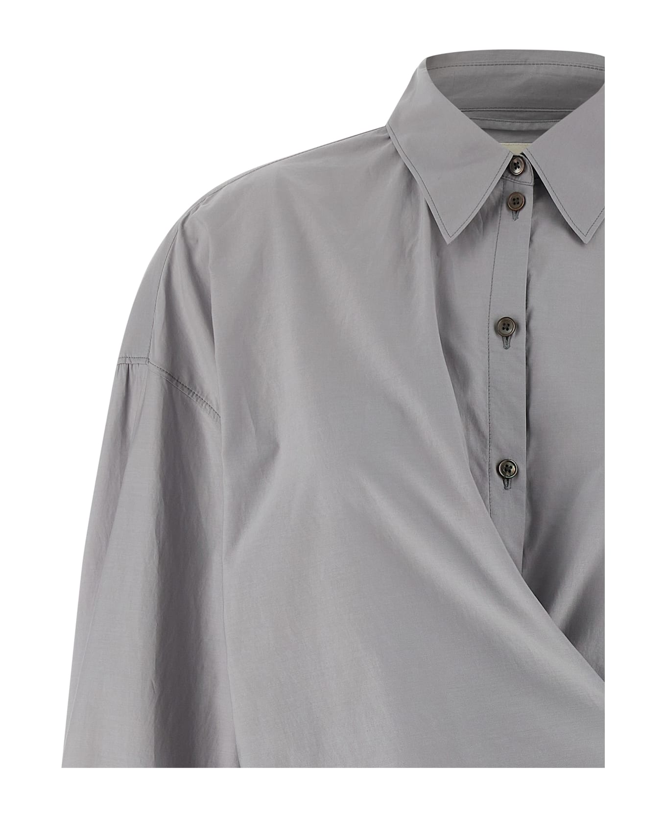 Lemaire 
straight Collar Twisted
 Shirt - Gray