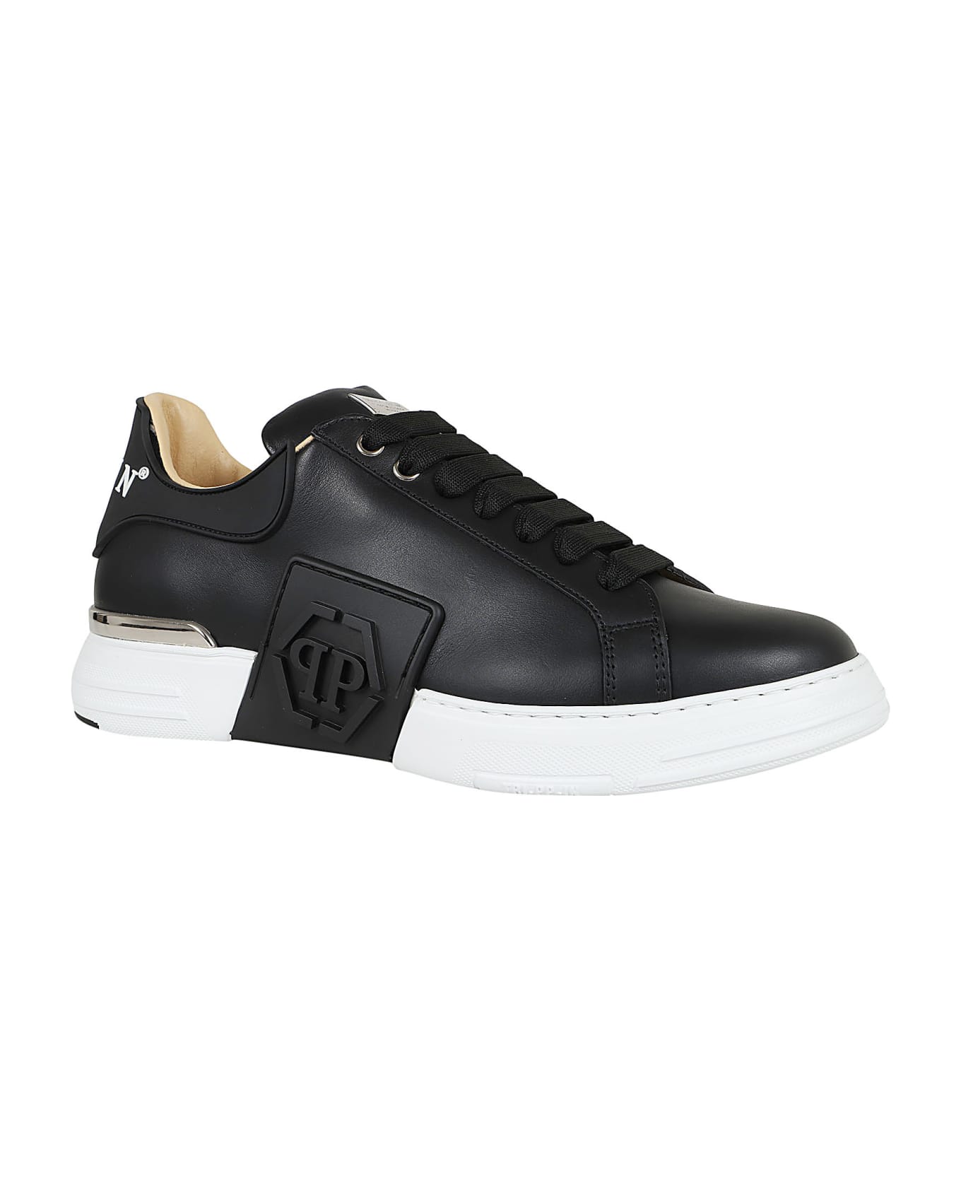Philipp Plein Lo-top Sneakers Hexagon - Black White