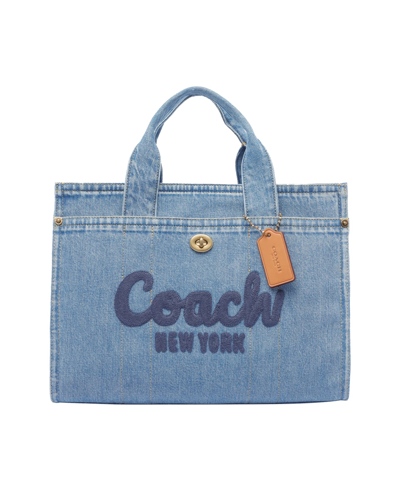 Coach Denim Cargo Tote Bag - Blue