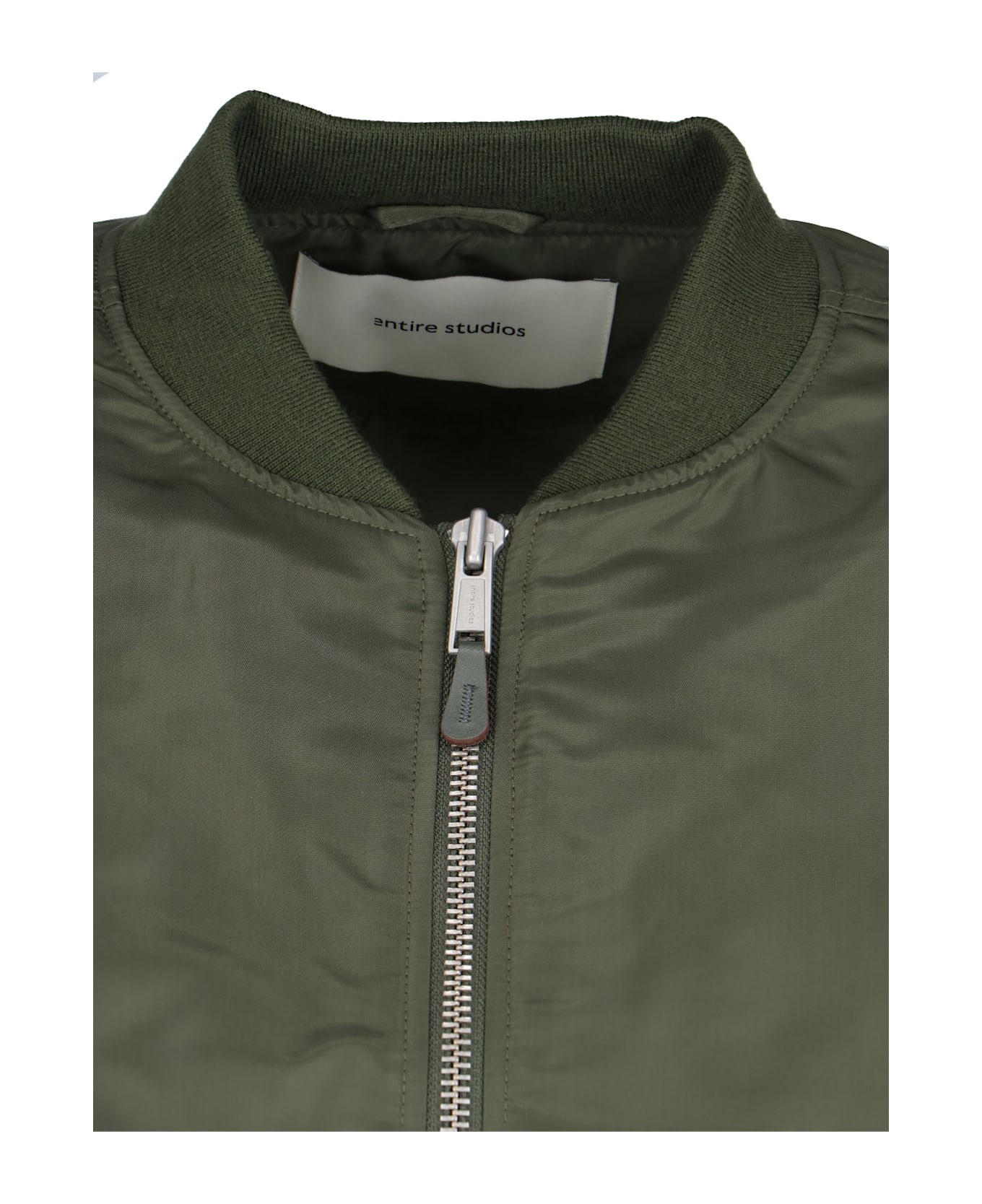 Entire Studios "broad" Zip Bomber Jacket - Green
