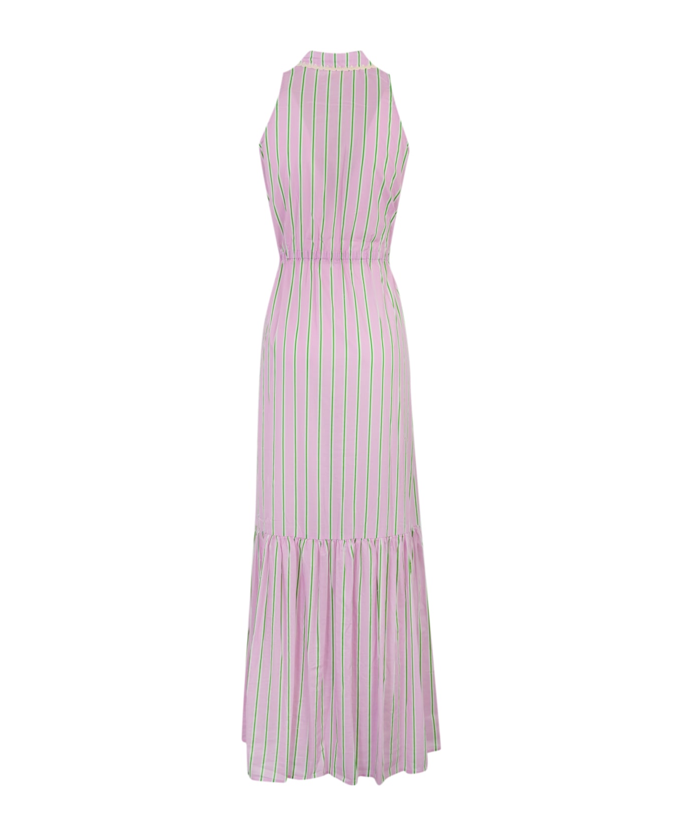 MC2 Saint Barth Ida Stripes Dress In Cotton - Rosa