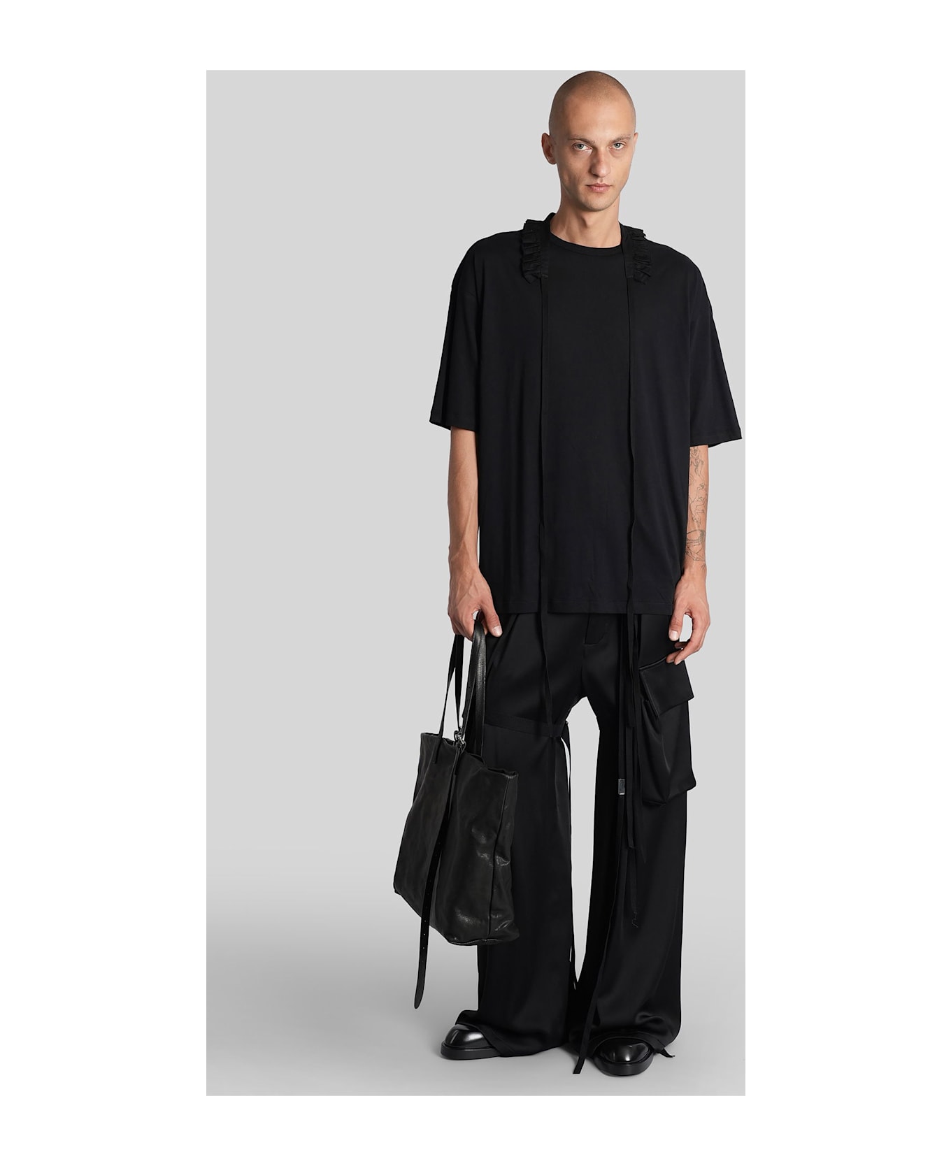 Ann Demeulemeester Danvald T-shirt In Black Cotton - black