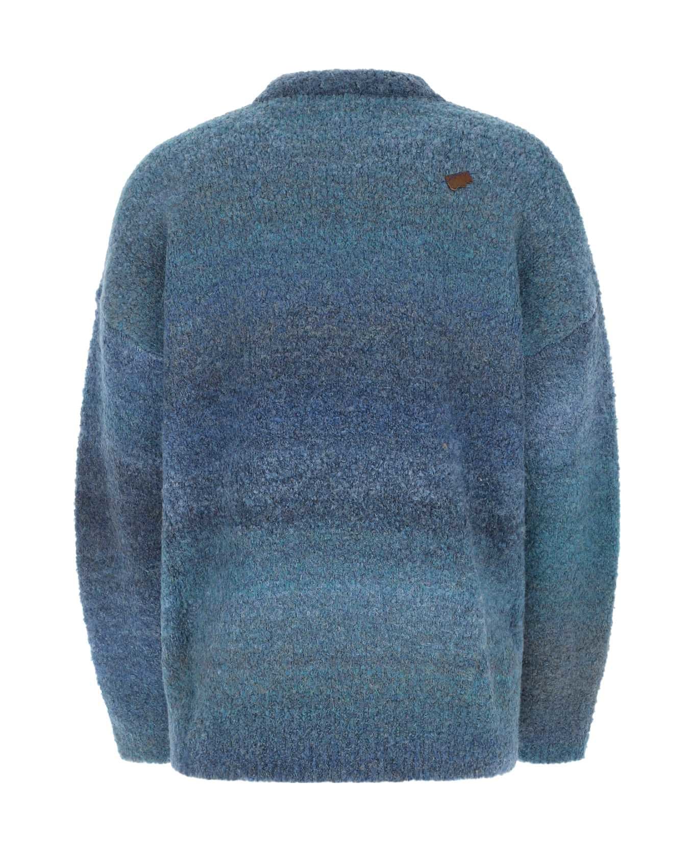 Ader Error Blue Polyester Blend Oversize Sweater - BLUE