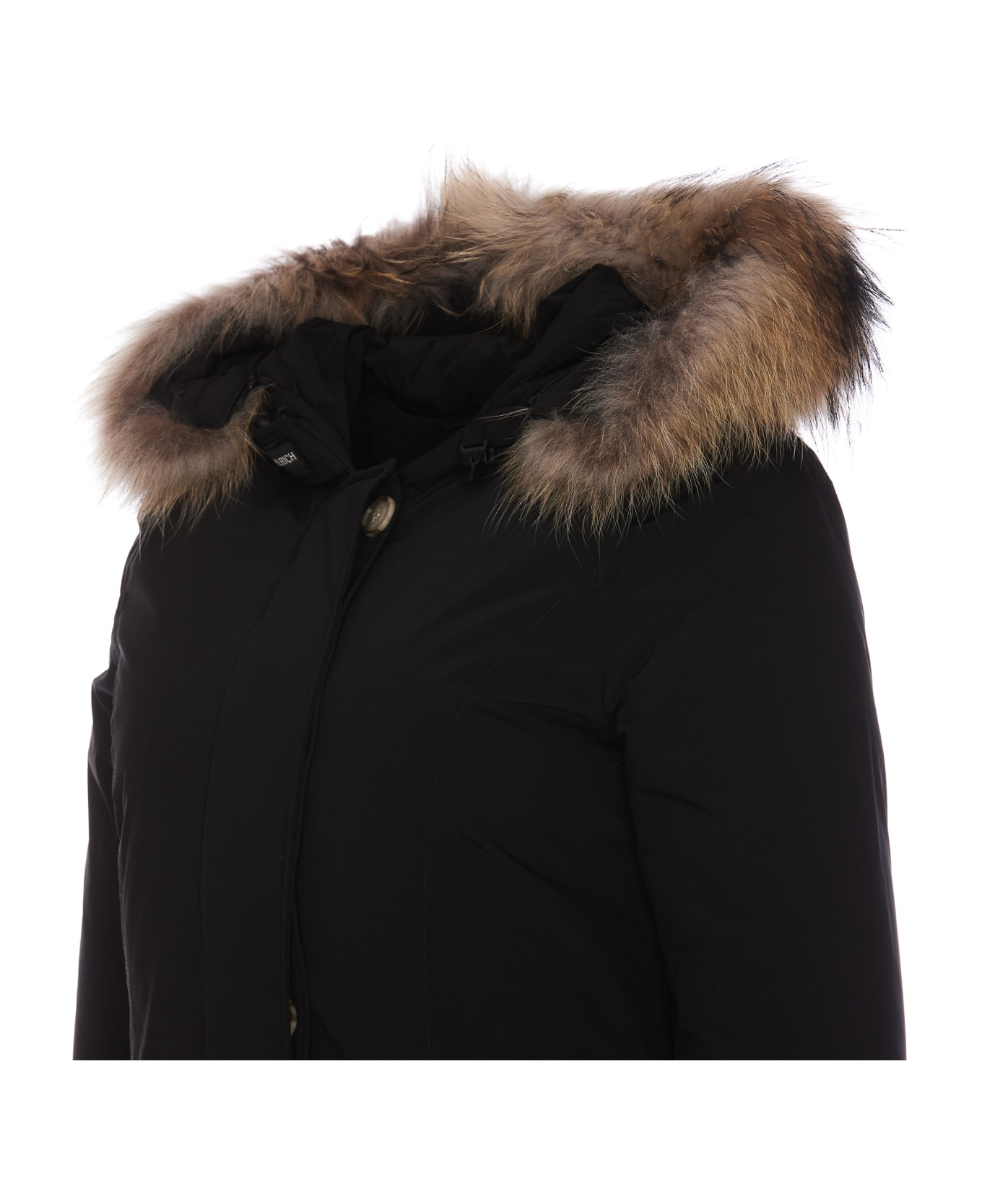 Woolrich Artic Raccoon Parka Jacket - Black