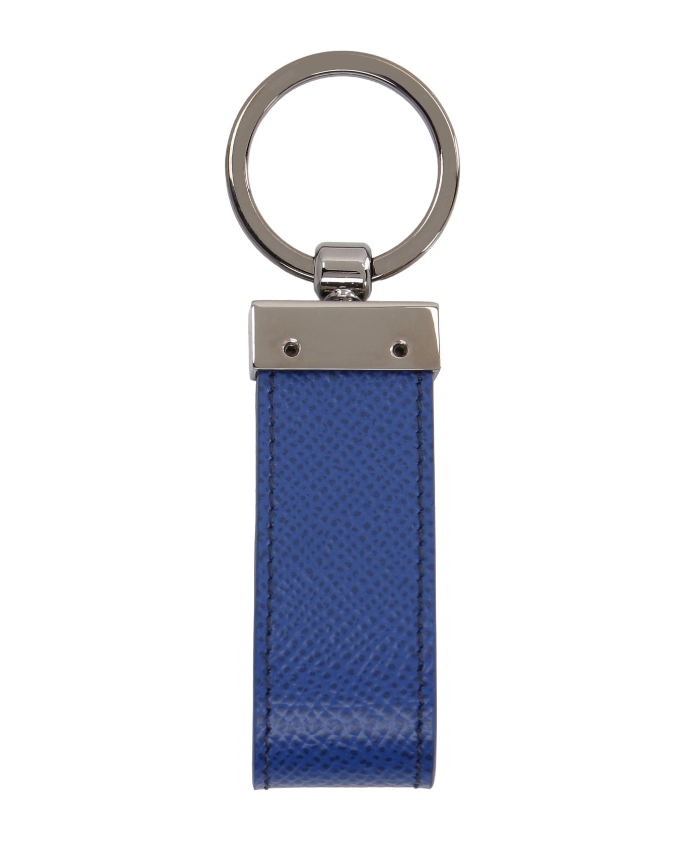 Dolce & Gabbana Leather Keyring - Blu marino