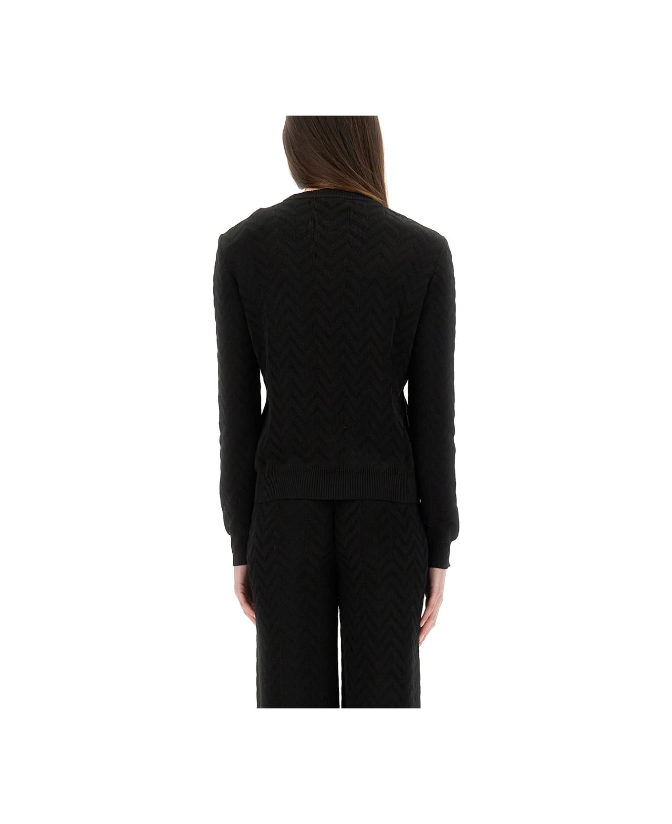 Missoni Chevron Pattern Sweater - BLACK