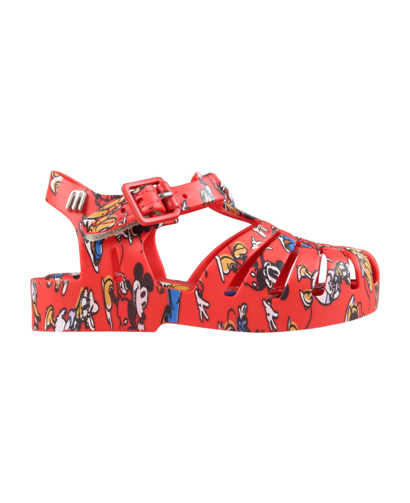 Melissa Red Sandals For Boy With Disney Characters - Red