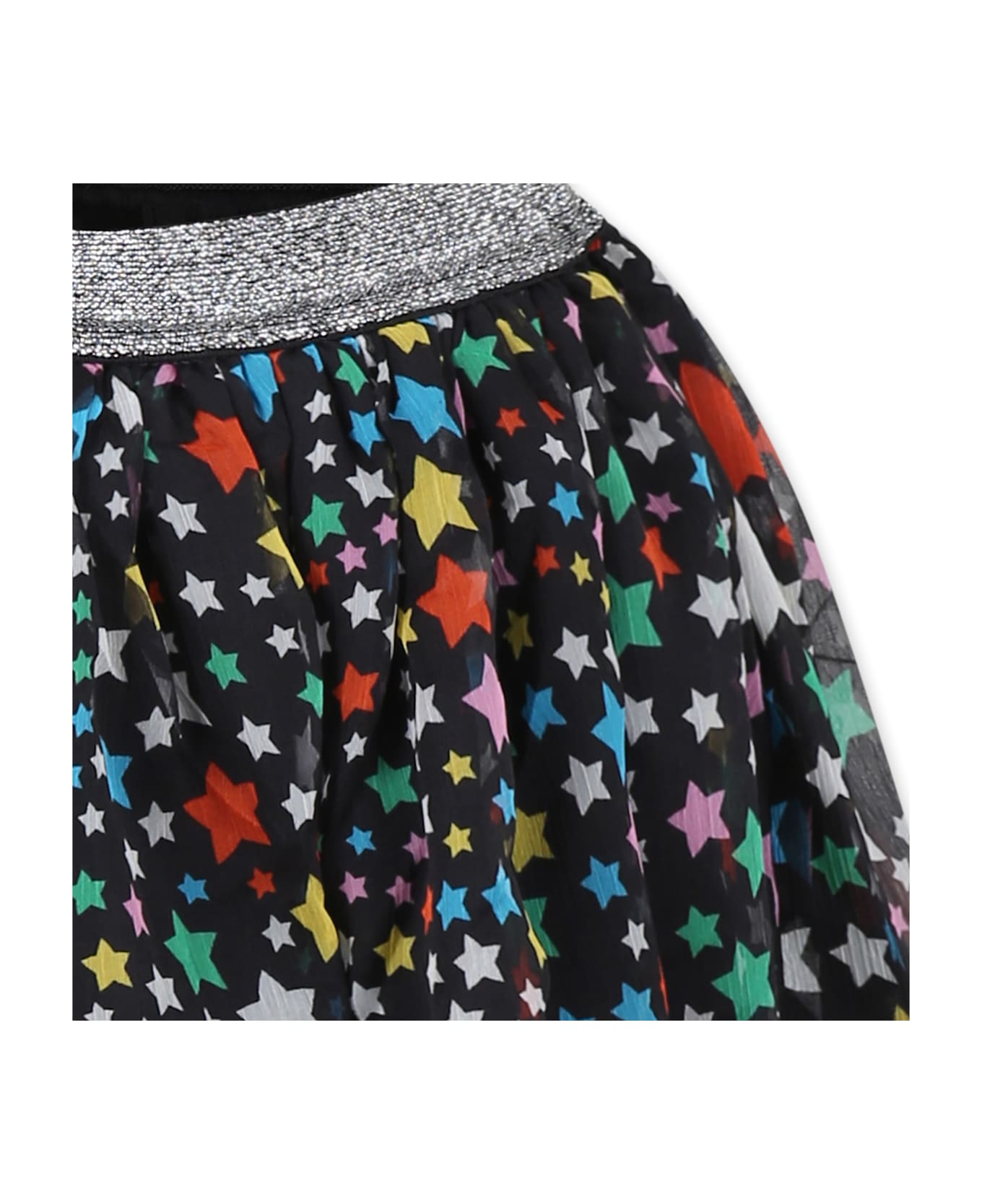 Stella McCartney Kids Black Skirt For Girl With Stars - Black