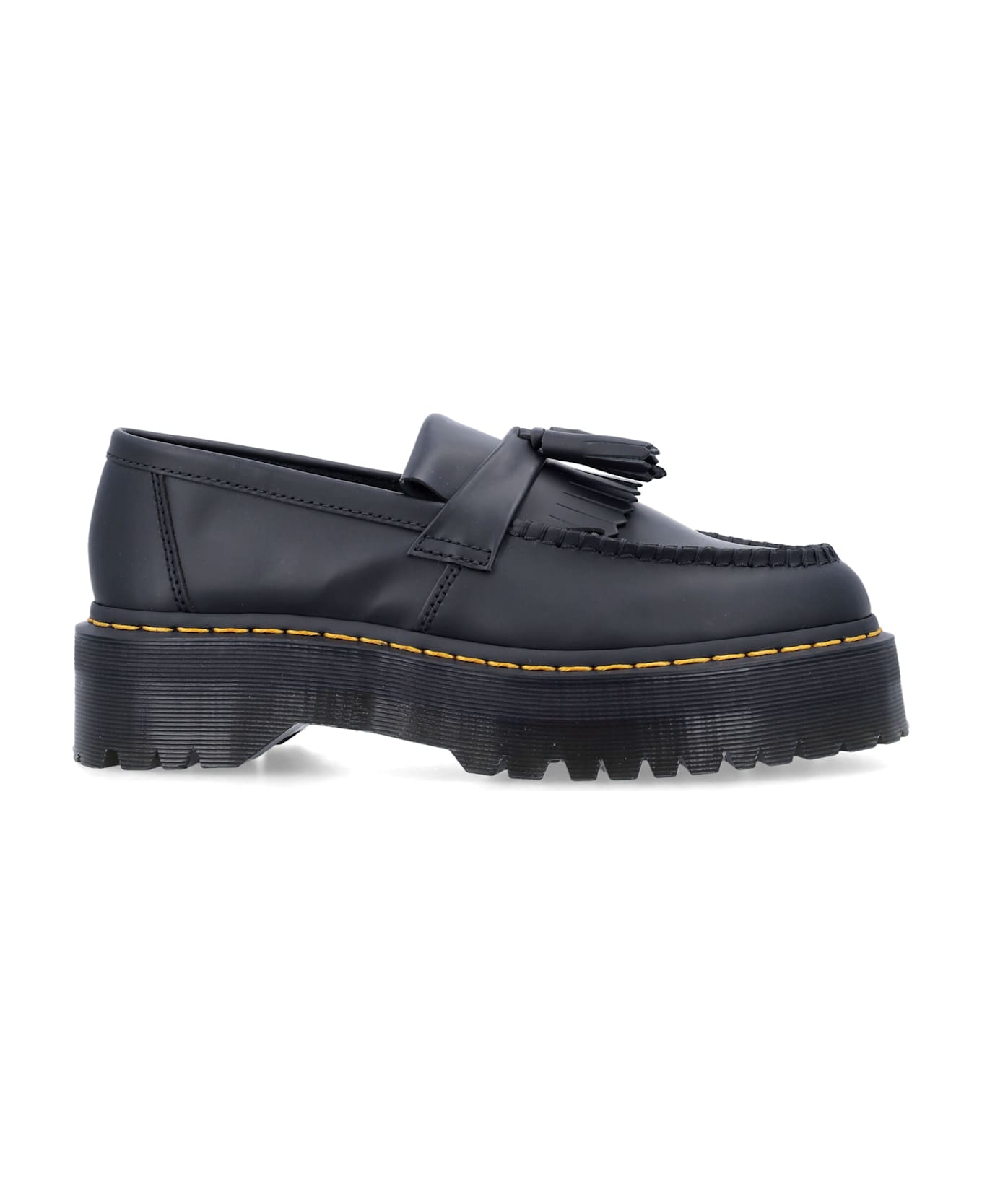 Dr. Martens Adrian Quad Platform Tassle Loafers - BLACK