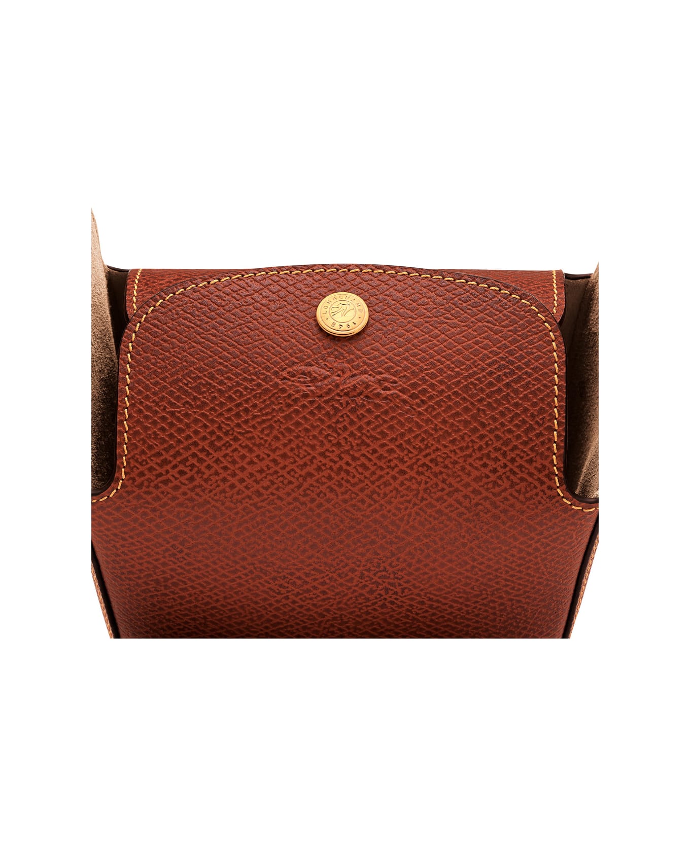 Longchamp 'epure' Brown Crossbody Bag With Adjustable And Removable Shoulder Strap And Embossed Logo On The Front In Leather Woman - Brown