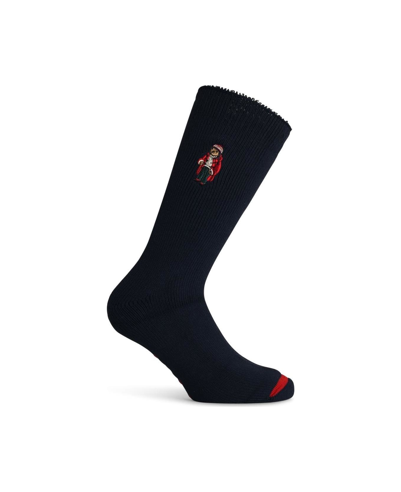 Polo Ralph Lauren Logo Embroidered Pack Of Three Socks