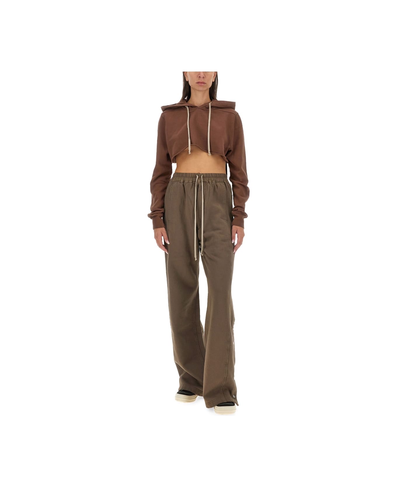 DRKSHDW Cropped Sweatshirt - BROWN