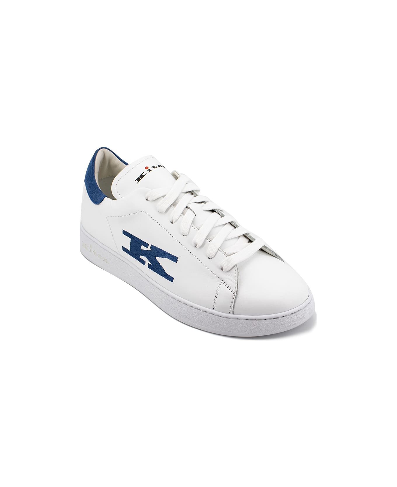 Kiton Sneakers - WHITE  LIGHT BLUE