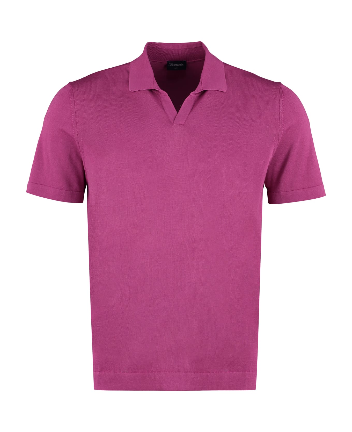 Drumohr Cotton Polo Shirt - Fuchsia