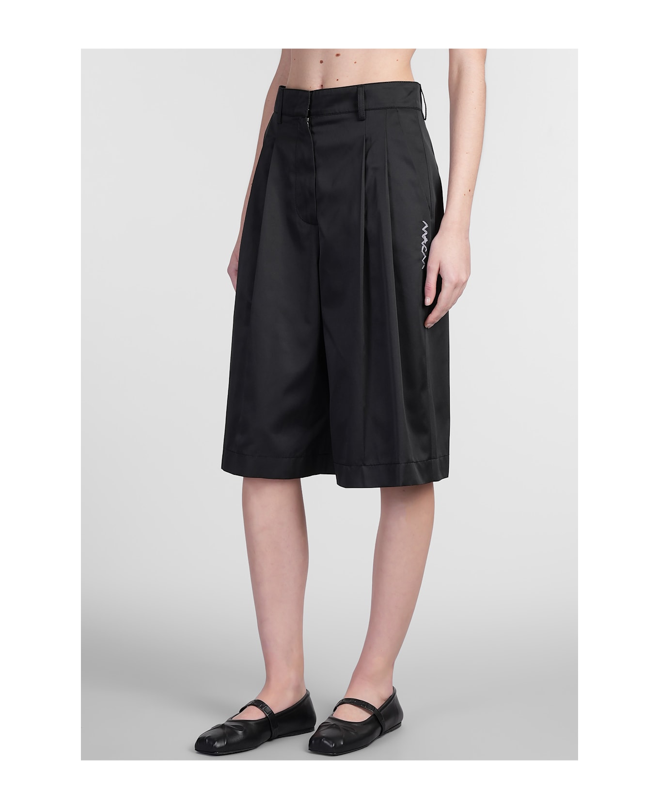 Marni Shorts In Black Cotton - black