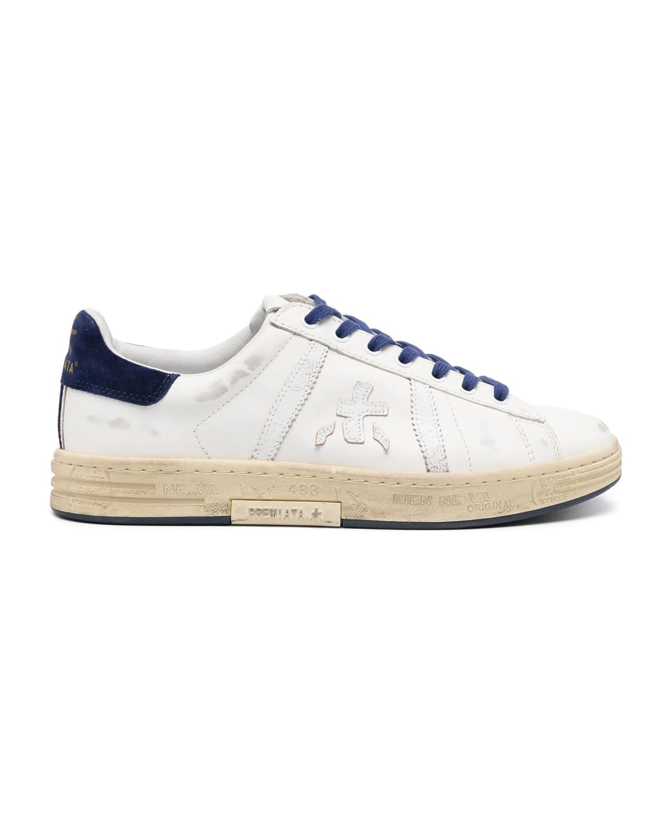 Premiata 'russell' White Leather Sneakers - Off White スニーカー