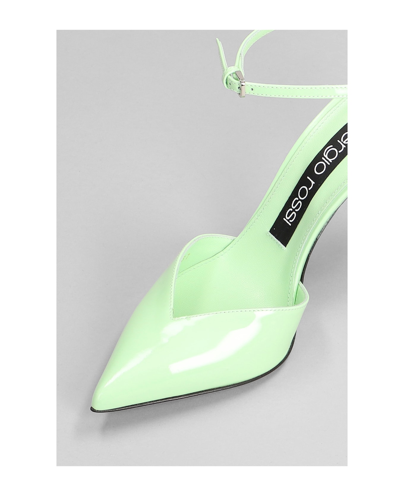 Sergio Rossi Pumps In Green Patent Leather - green