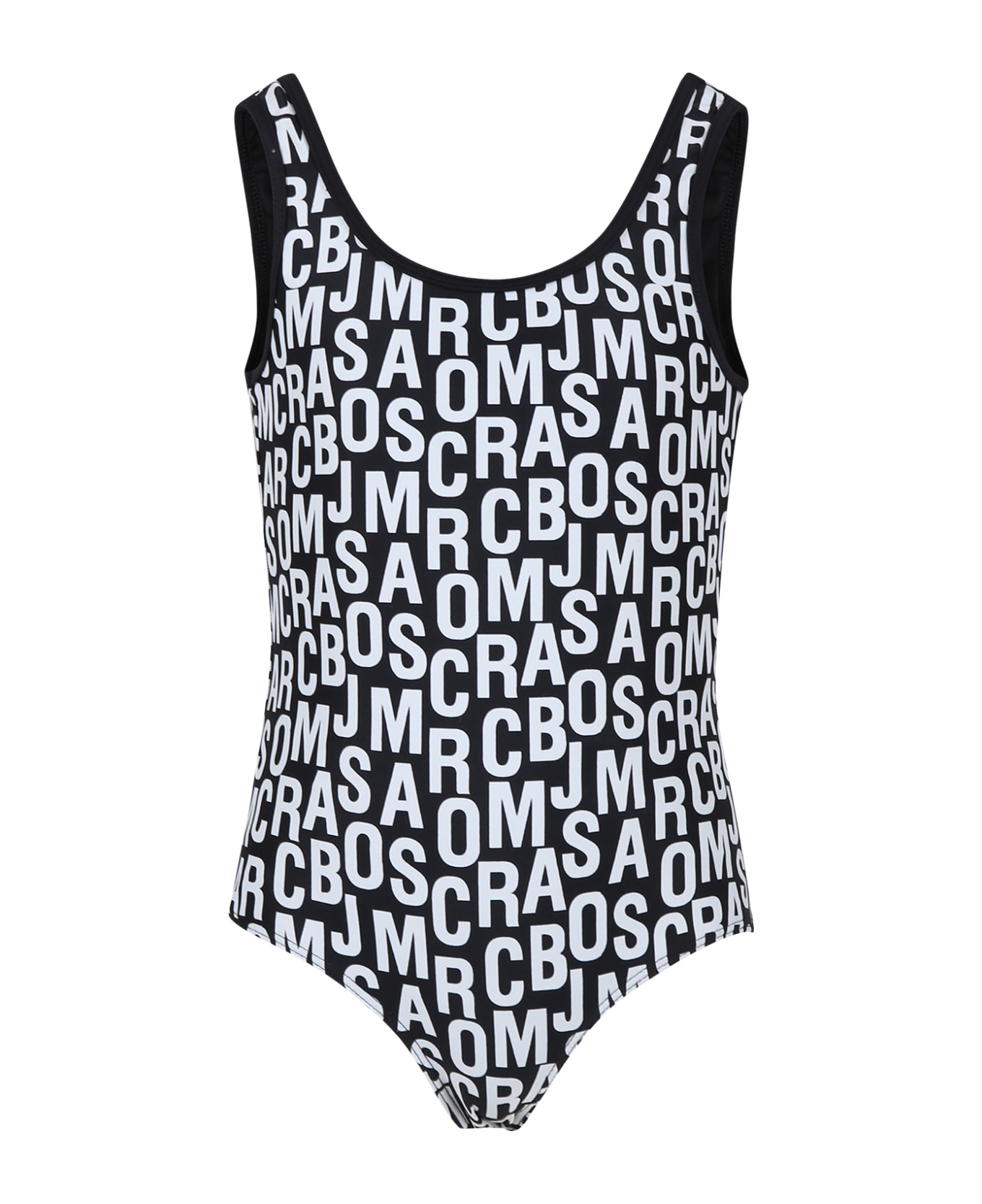 Little Marc Jacobs Black Swimsuit For Girl With Logo - Black 水着