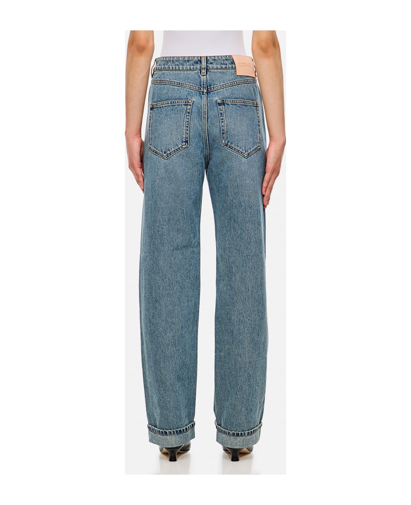 Loewe Deconstructed Denim Pants - Clear Blue