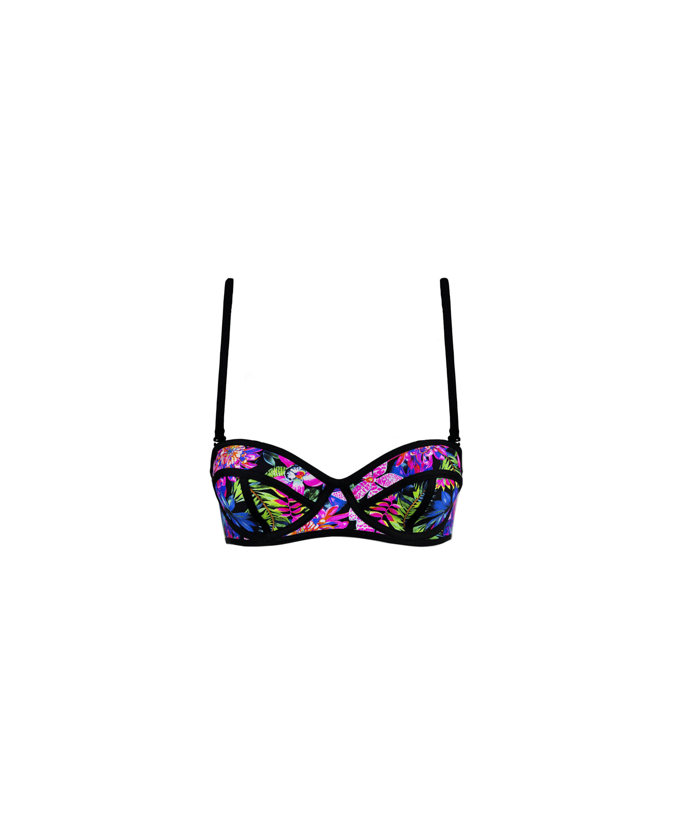 MC2 Saint Barth Flower Scuba Fabric Top - PINK