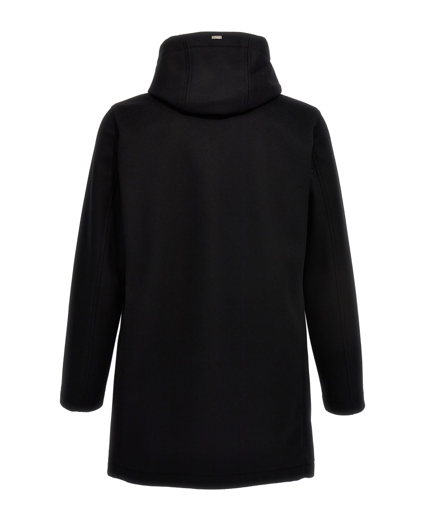 Herno Hooded Coat - Black