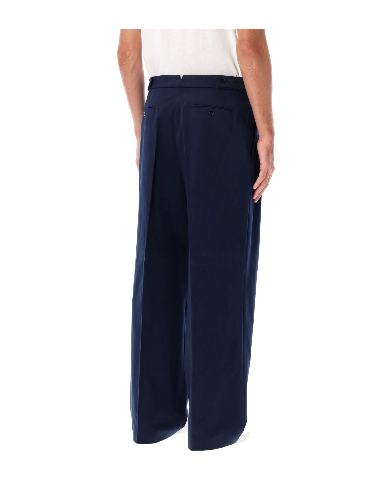 Ami Alexandre Mattiussi Large Fit Trousers - NAVY