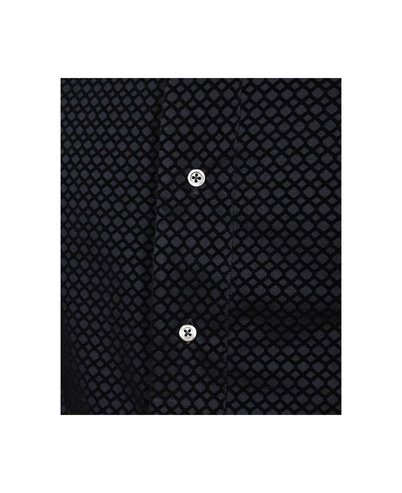 Emporio Armani Long Sleeve Cotton Shirt - black シャツ