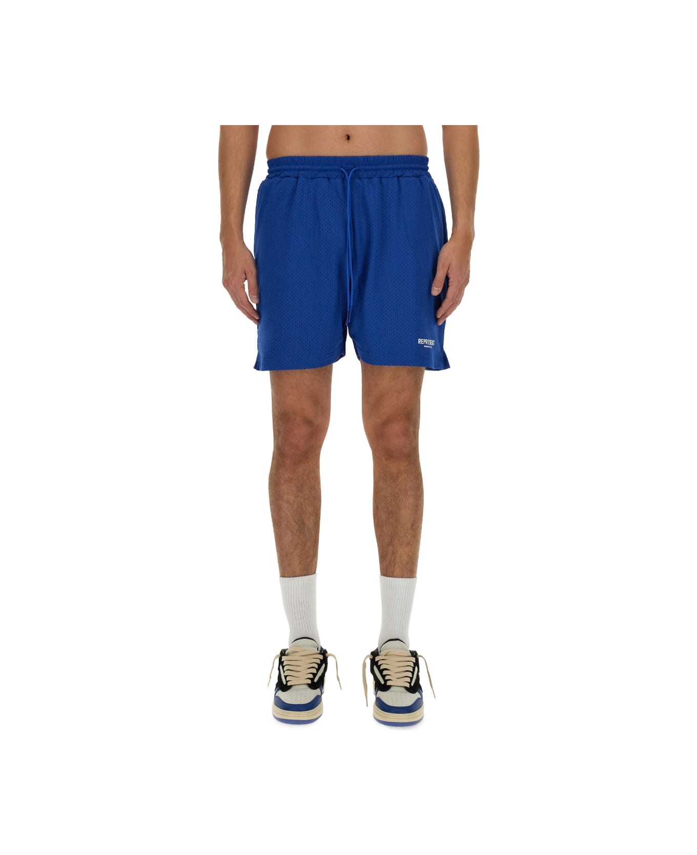REPRESENT Mesh Bermuda Shorts - BLUE