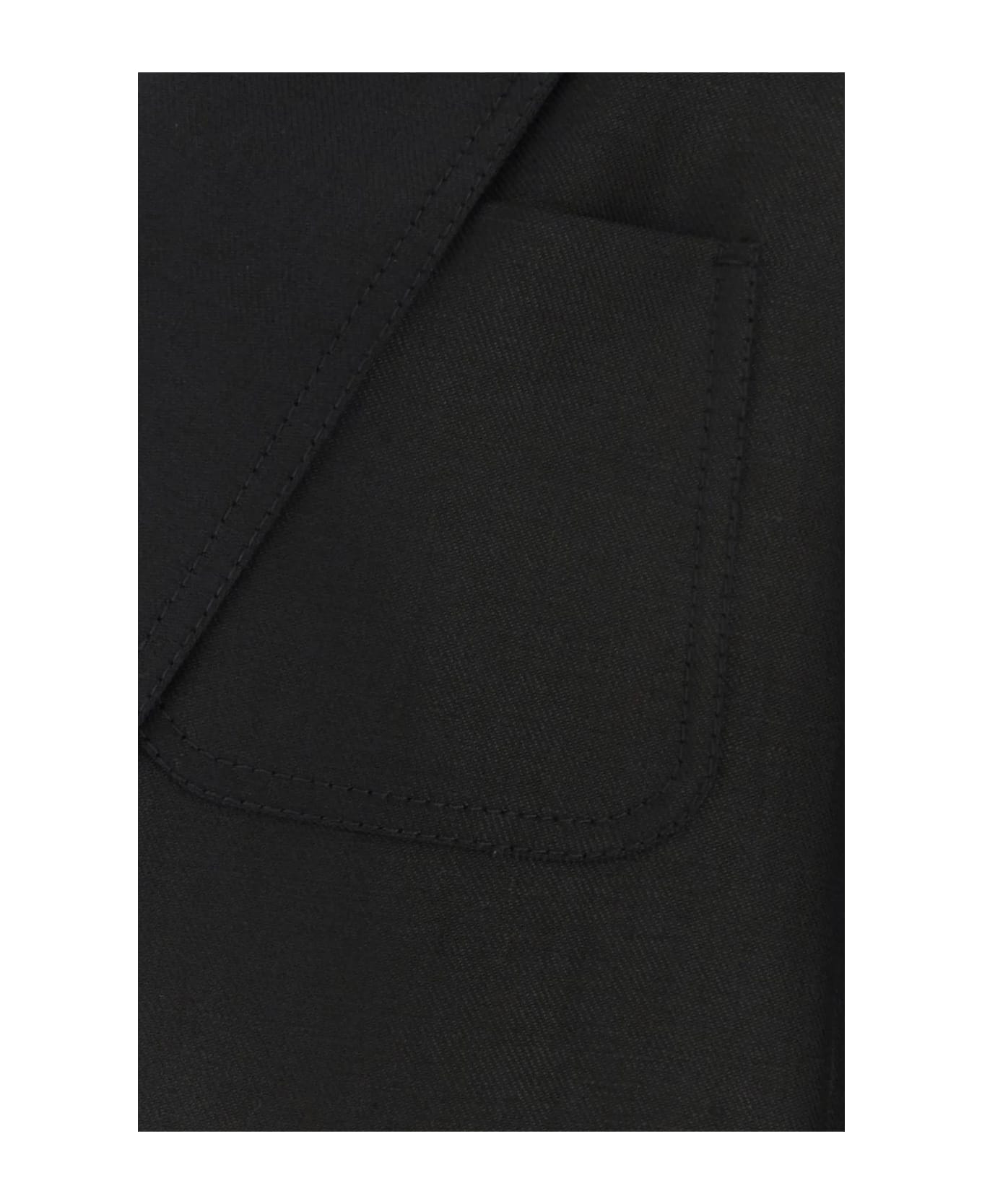 Max Mara Black Linen Boemia Blazer - NERO