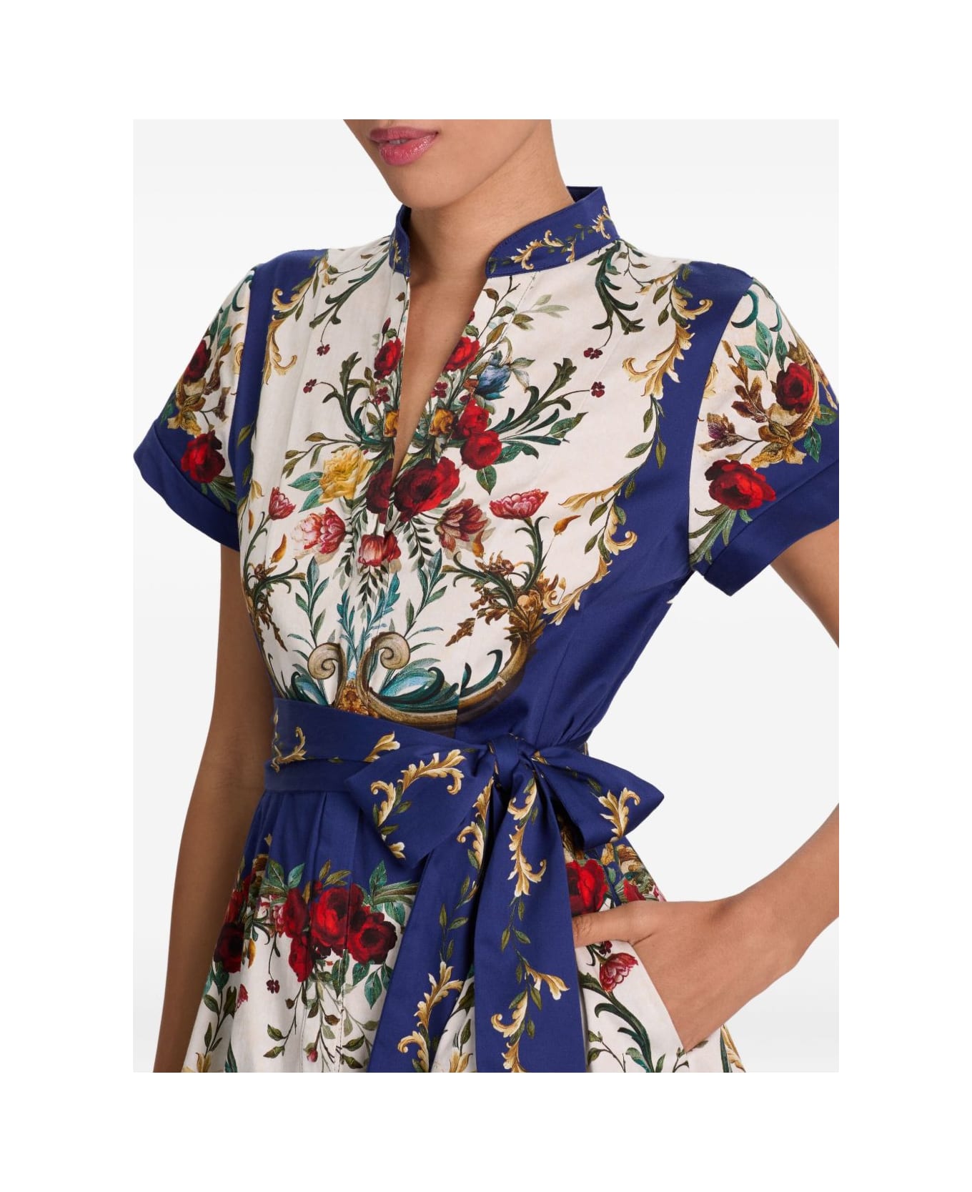 Alice + Olivia Printed Mini Dress - Blue