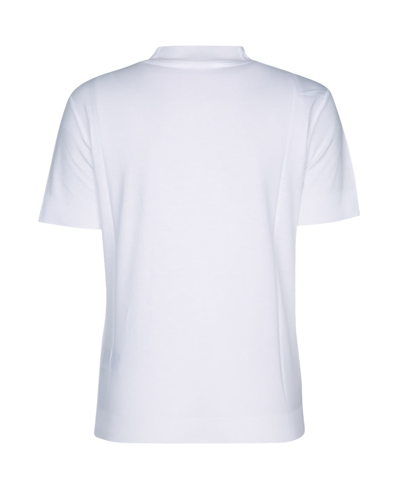 Calvin Klein Ss Refined Cotton Mock Nk Tee - BRILLIANTWHITE