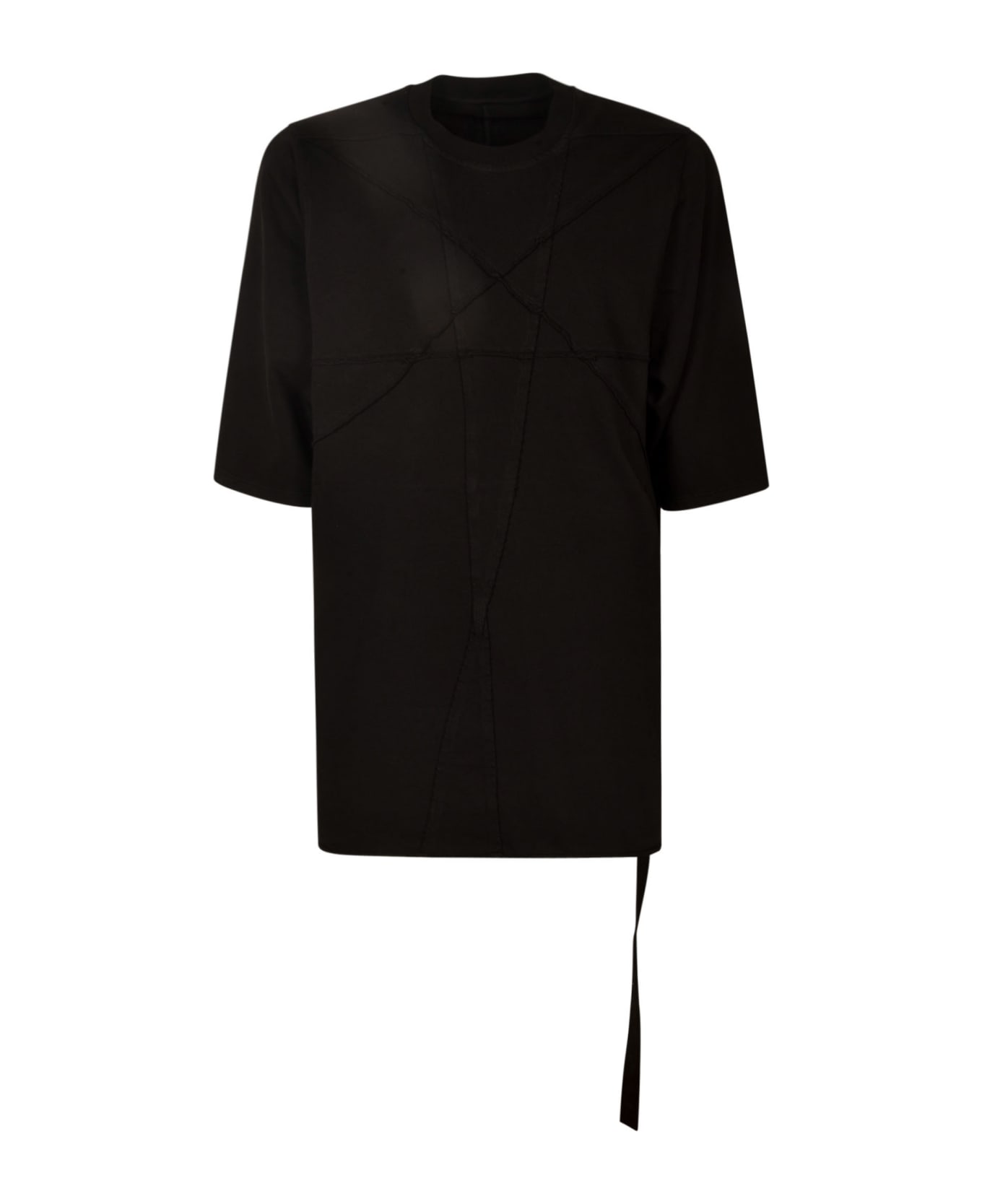 Rick Owens Stitch Detail Oversize T-shirt - Black シャツ