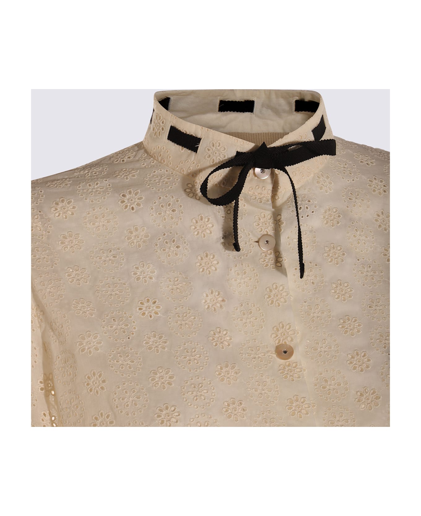 Valentino White Cotton Shirt - Ivory
