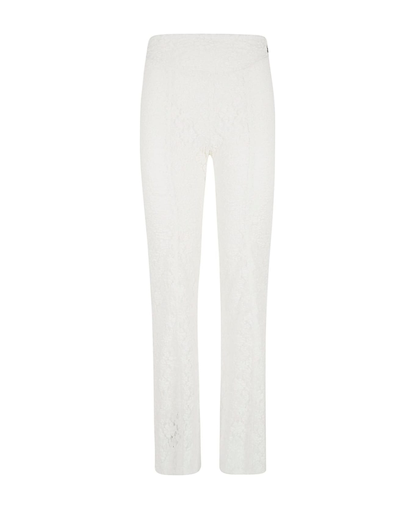 Rotate by Birger Christensen Lace Flared Pants - Bright white