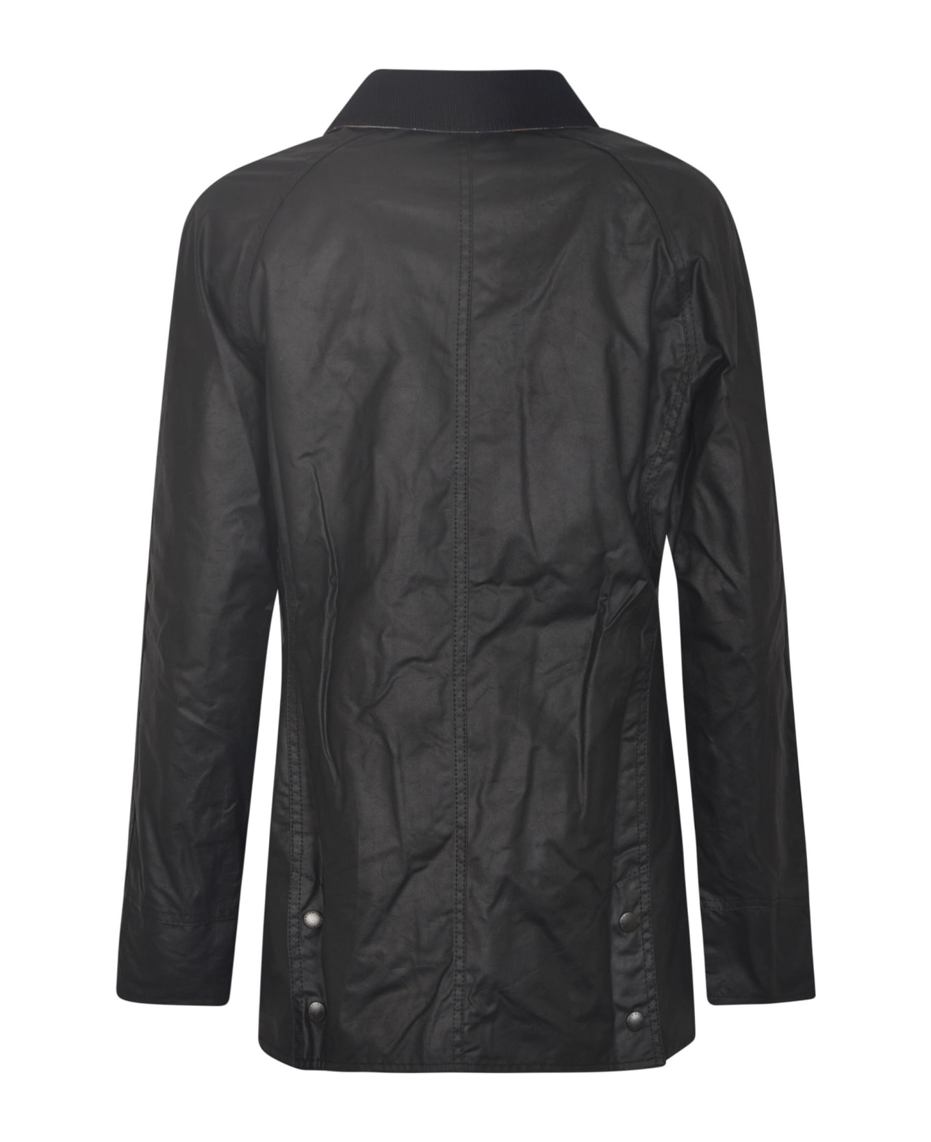 Barbour Buttoned Long-sleeved Jacket - Black レザージャケット