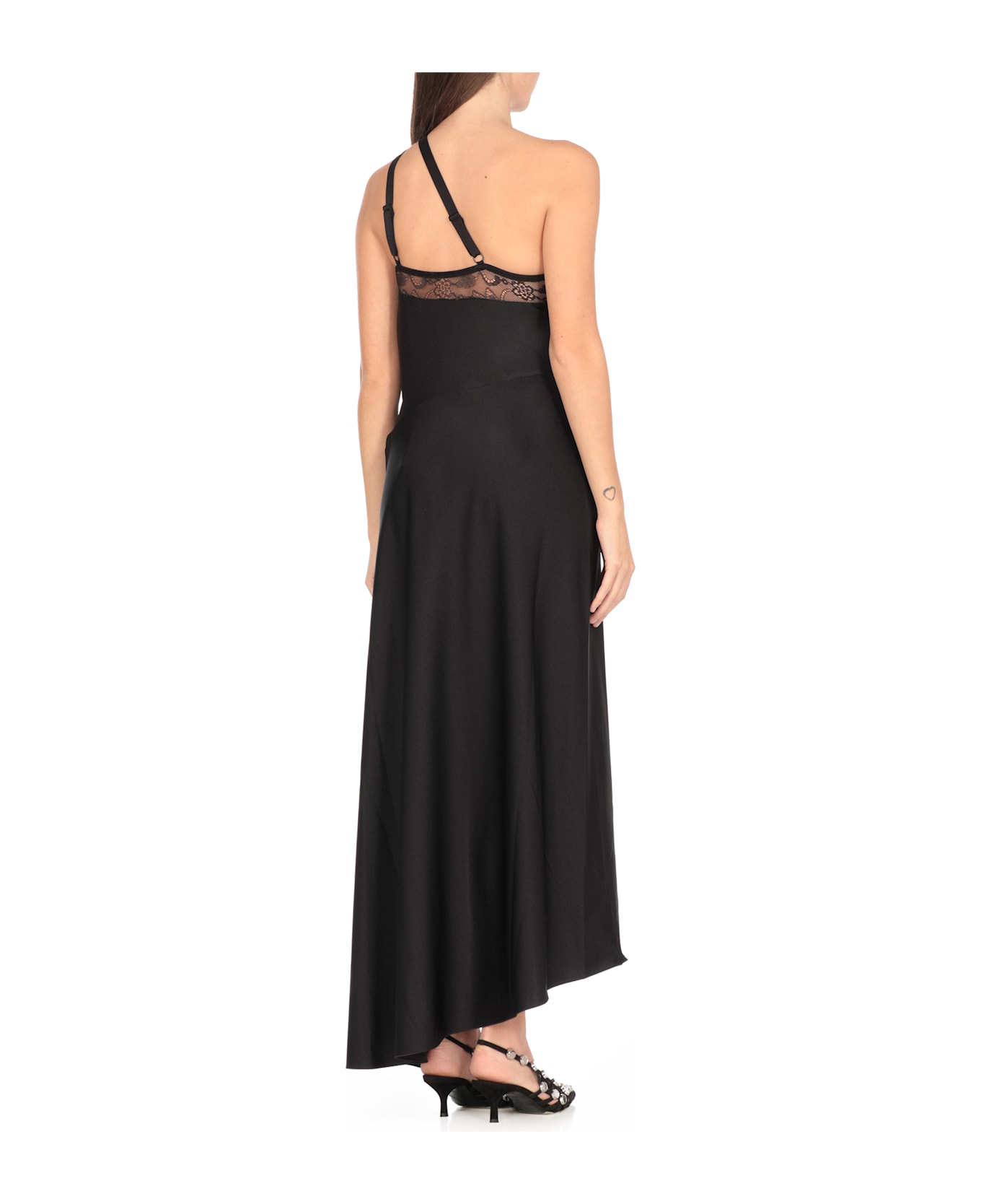 Coperni Asymmetric Long Dress - Black