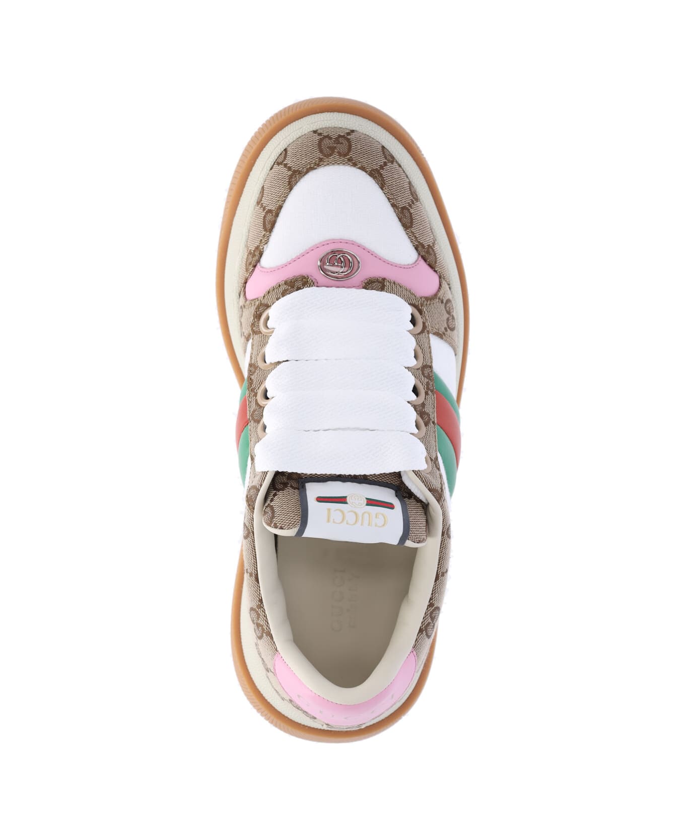 Gucci "screener" Platform Sneakers - Beige