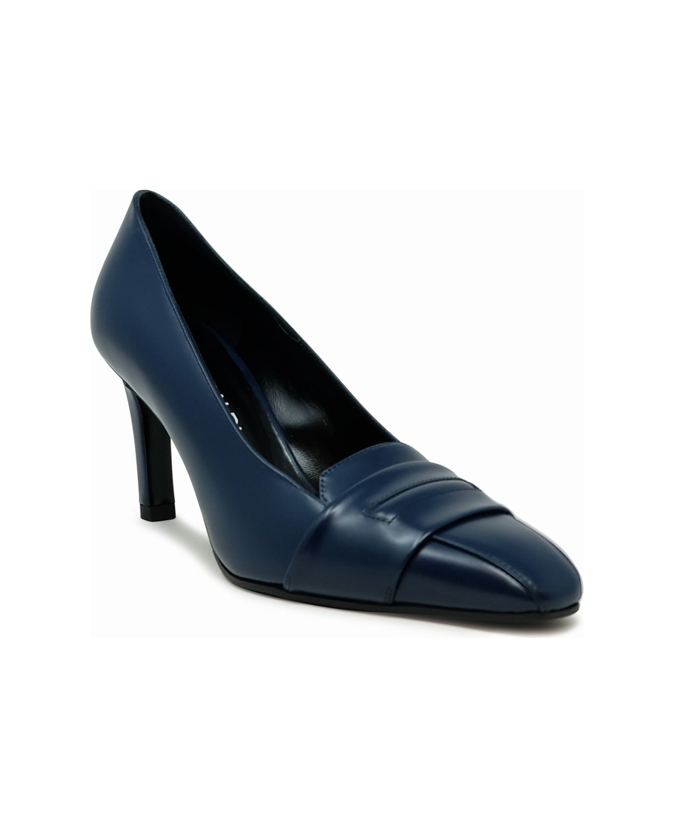 Lella Baldi Lt2473sb Laredo Navy Leather Pumps - BORDEAUX