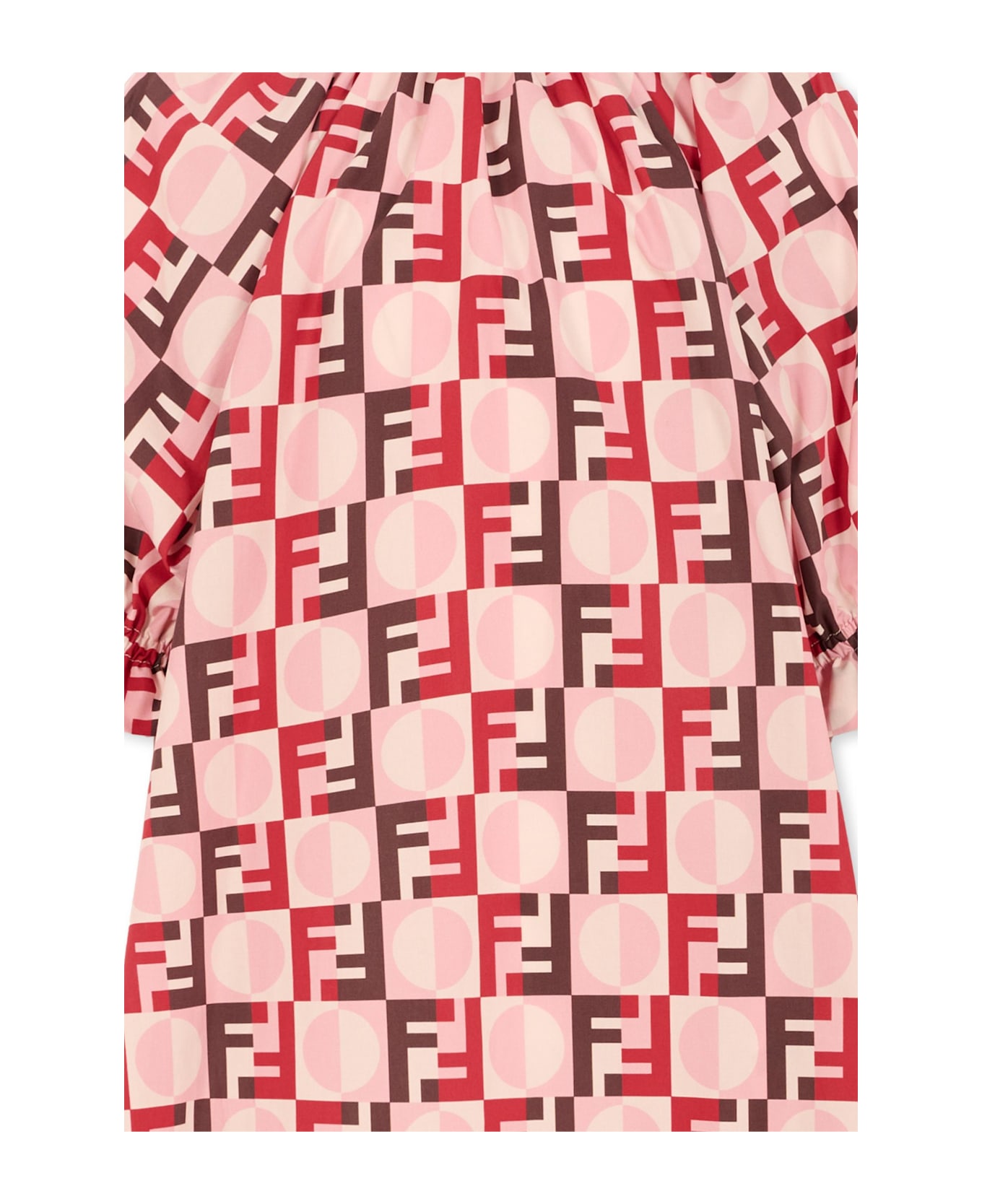 Fendi Pink Dress For Girl With Ff - Pink