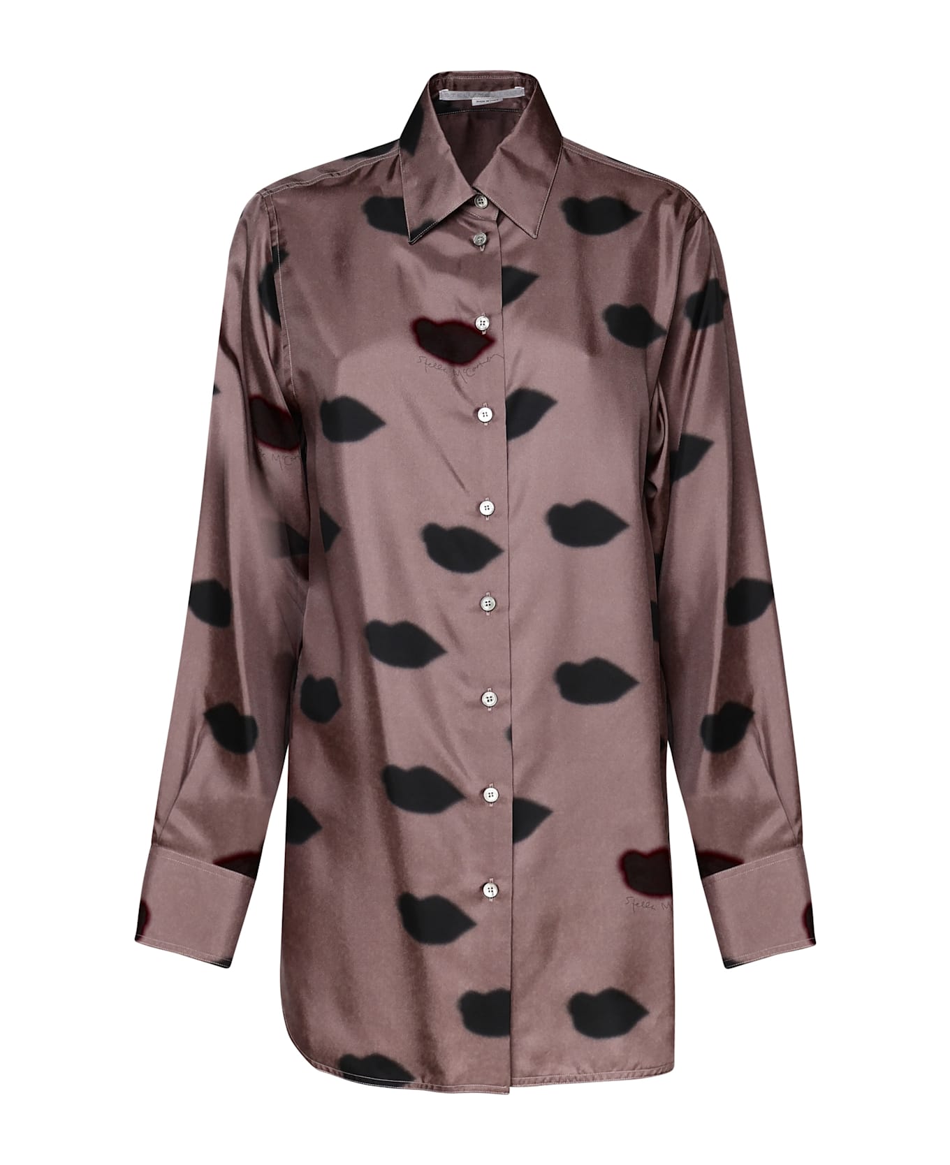 Stella McCartney Boyfriend Style Lips Shirt - Beige